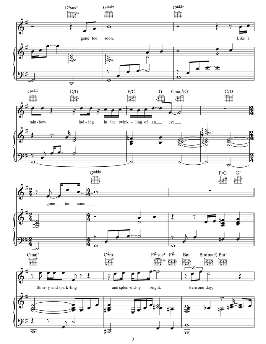 Gone Too Soon Gone Too Soon Acoustic Guitar scores gallery preview page 2