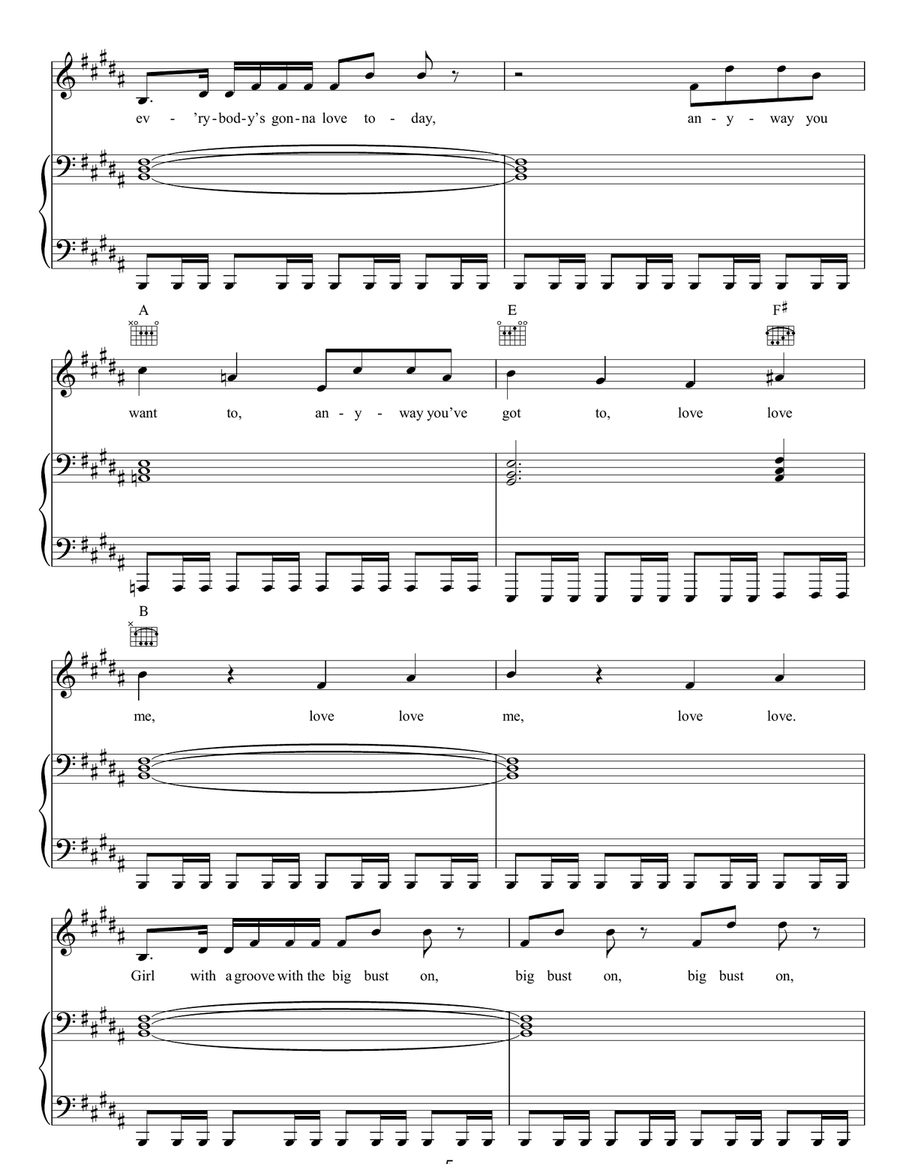 Love Today Love Today Piano, Vocal, Guitar scores gallery preview page 5
