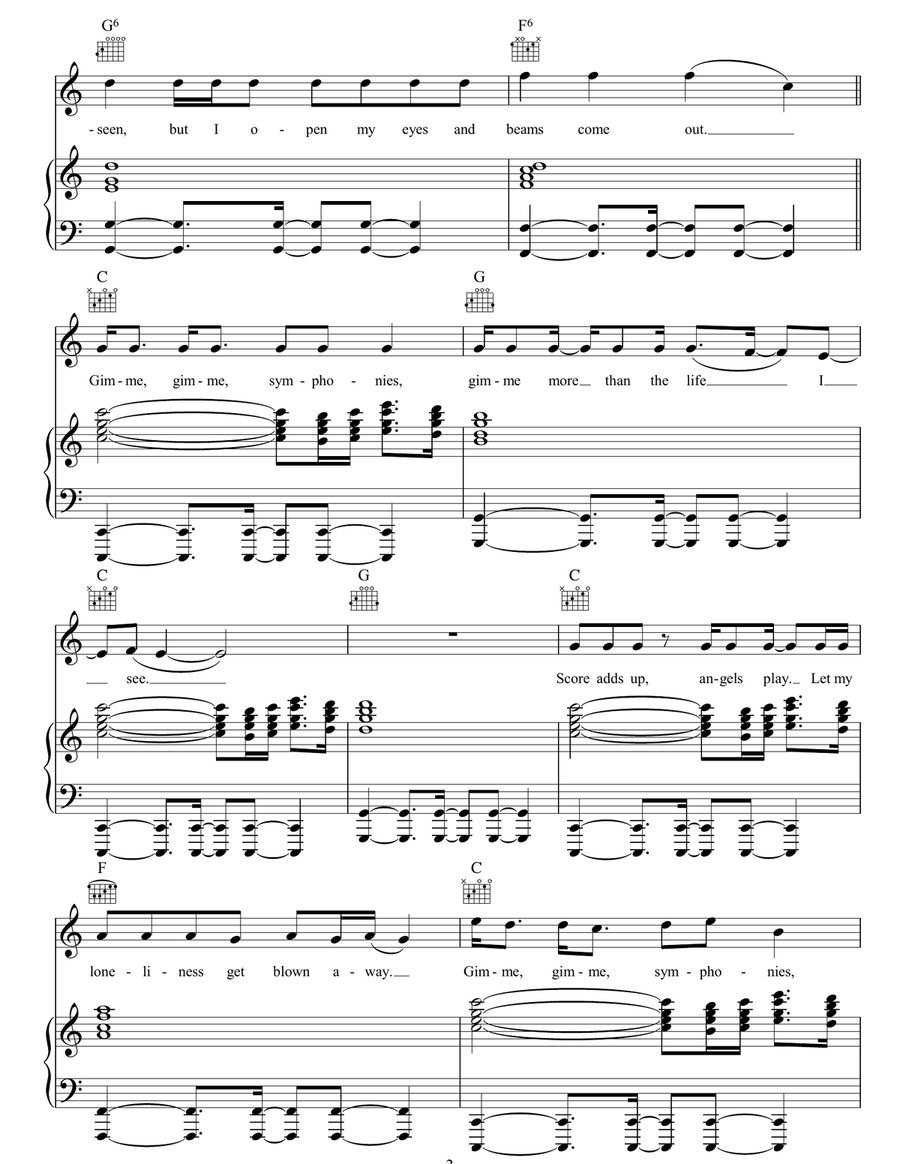 Symphonies Acoustic Guitar scores gallery preview page 3