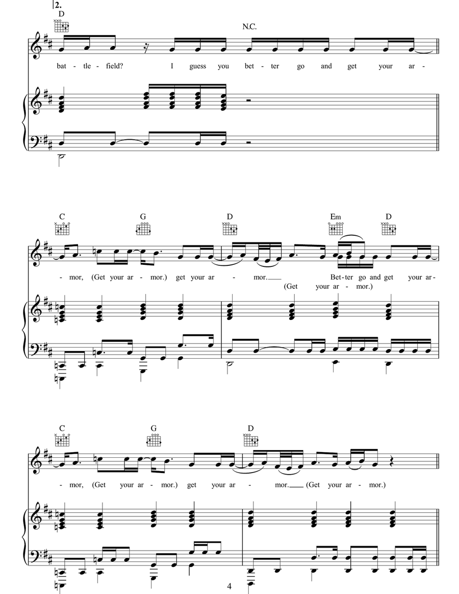 Battlefield Battlefield Acoustic Guitar scores gallery preview page 4