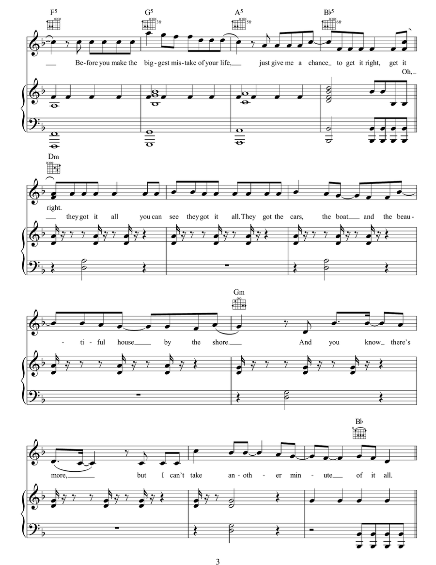 Supernova Piano, Vocal, Guitar scores gallery preview page 3