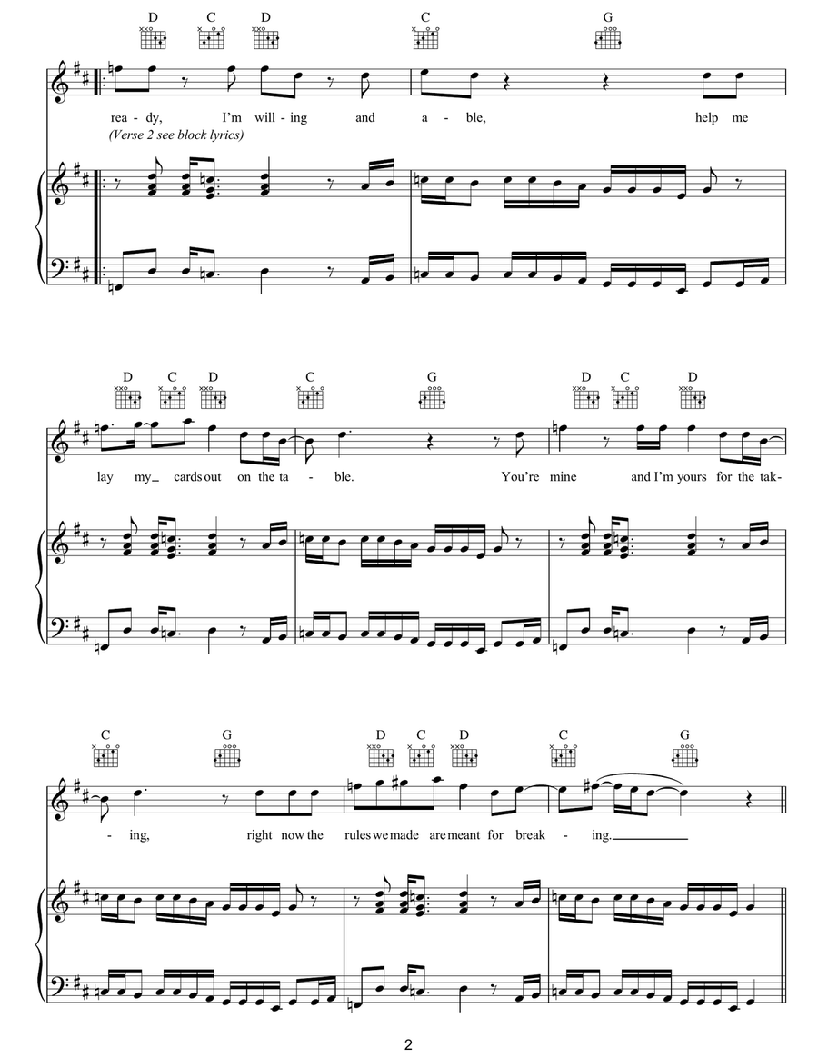 Lay Your Hands On Me Lay Your Hands On Me Piano, Vocal, Guitar scores gallery preview page 2