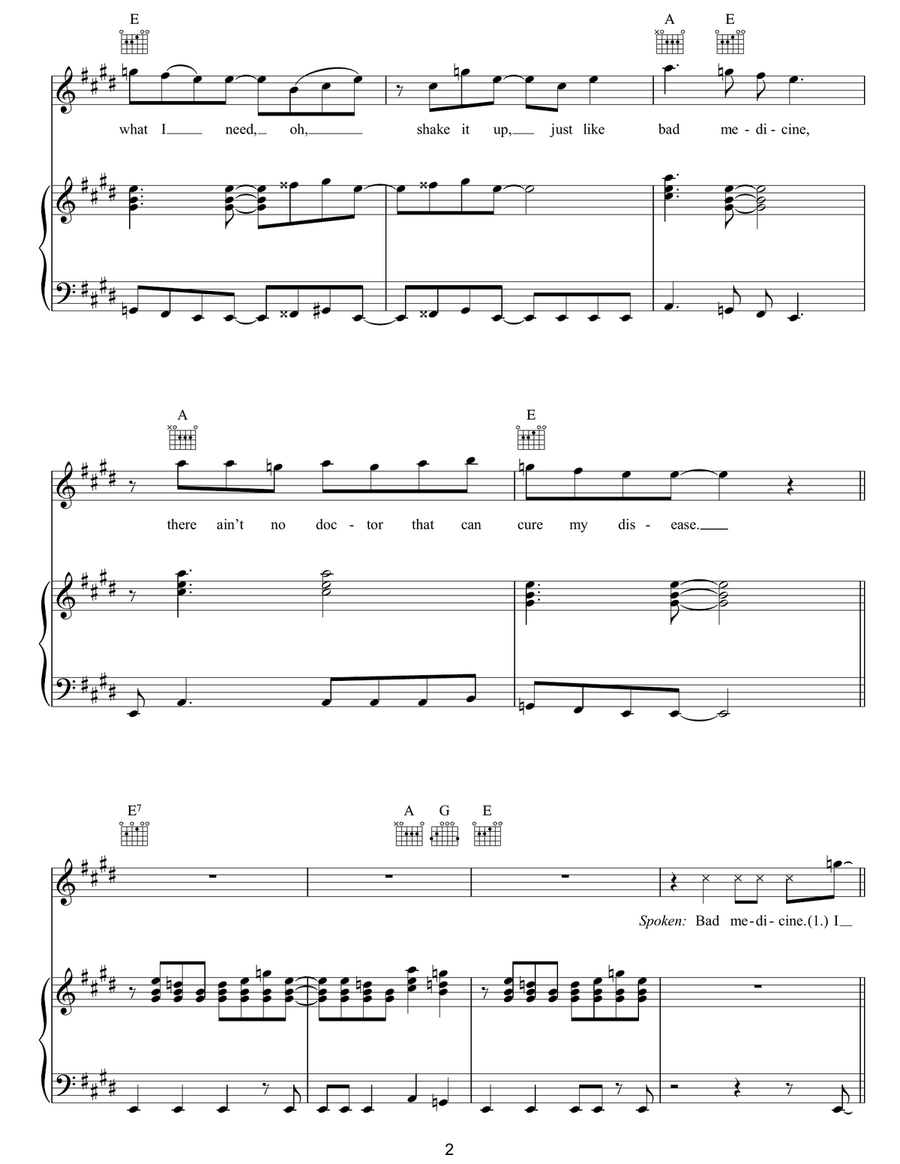 Bad Medicine Bad Medicine Acoustic Guitar scores gallery preview page 2