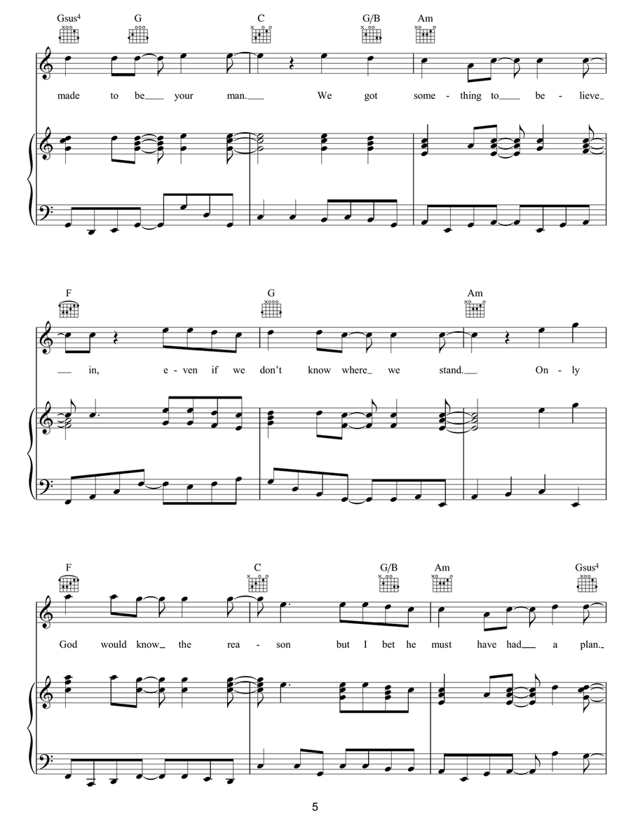 Born To Be My Baby Born To Be My Baby Piano, Vocal, Guitar scores gallery preview page 5