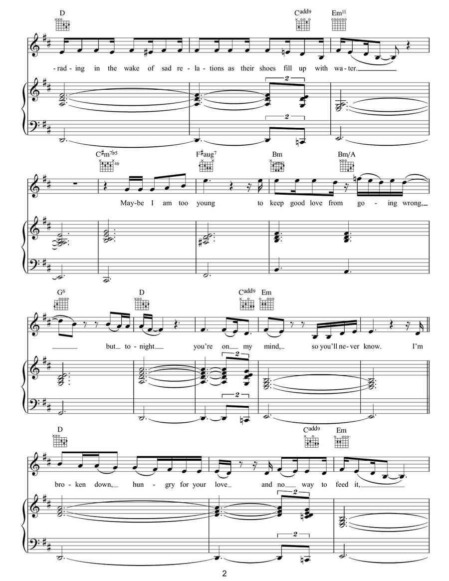 Lover, You Should've Come Over Acoustic Guitar scores gallery preview page 2