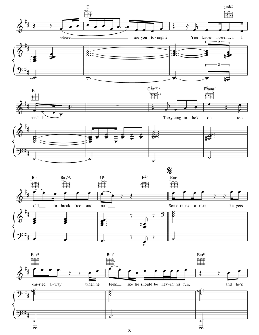 Lover, You Should've Come Over Acoustic Guitar scores gallery preview page 3