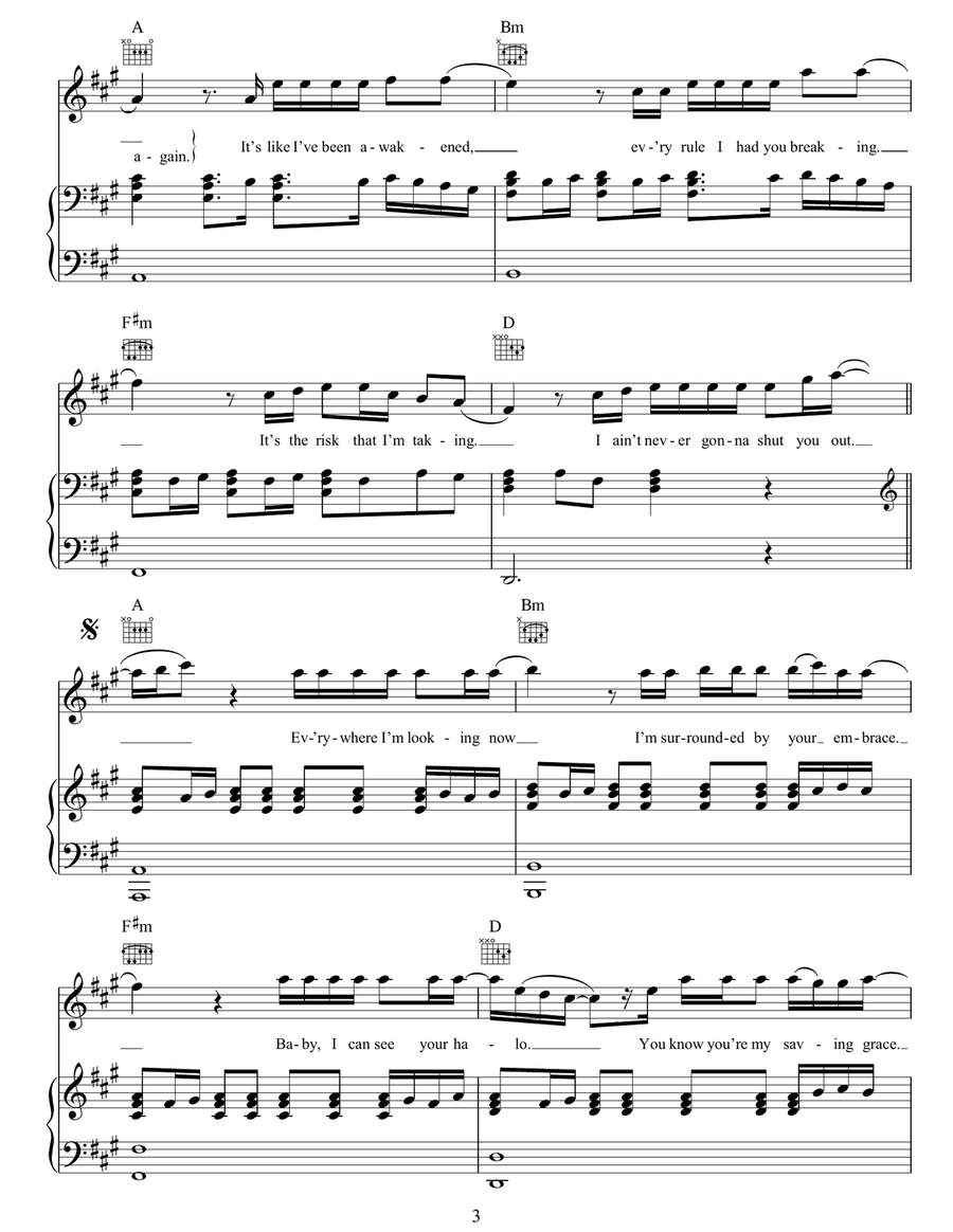 Halo Halo Acoustic Guitar scores gallery preview page 3