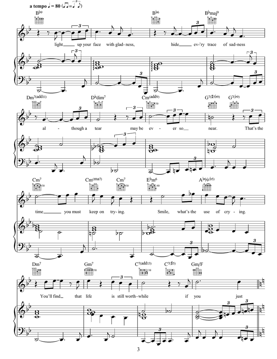 Smile Acoustic Guitar scores gallery preview page 3