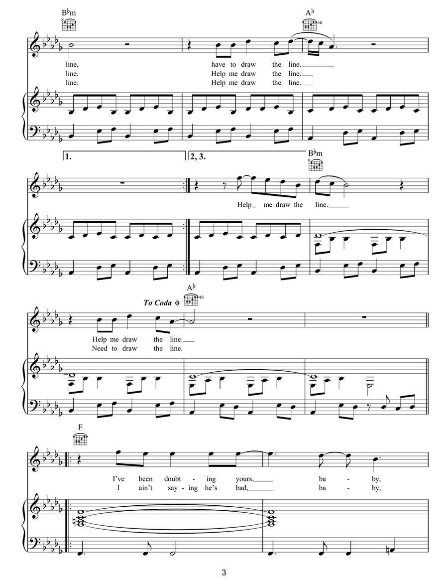 Draw The Line Draw The Line Acoustic Guitar scores gallery preview page 3