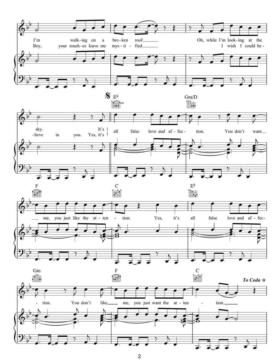 I'm Not Your Toy Acoustic Guitar scores gallery preview page 2