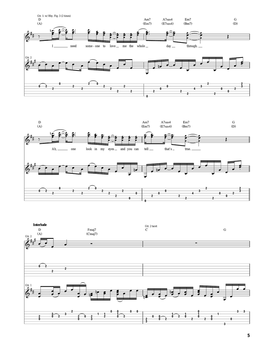 Old Man Old Man Acoustic Guitar scores gallery preview page 5