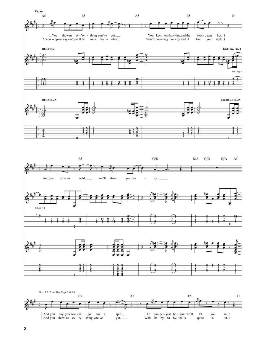 Rock And Roll All Nite Rock And Roll All Nite Acoustic Guitar scores gallery preview page 2