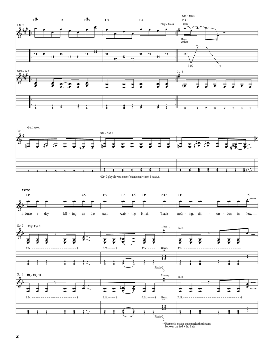 Trashed, Lost & Strungout Acoustic Guitar scores gallery preview page 2
