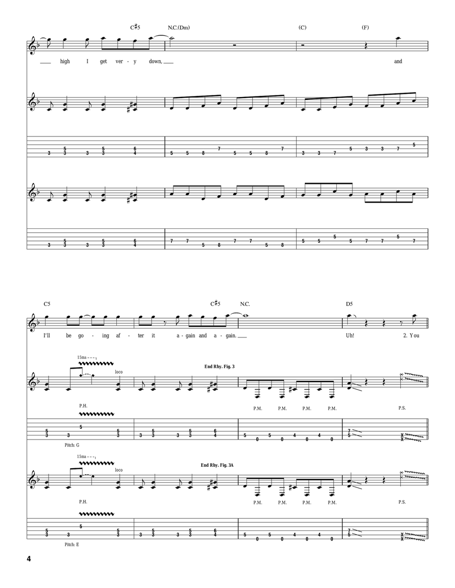 Trashed, Lost & Strungout Acoustic Guitar scores gallery preview page 4