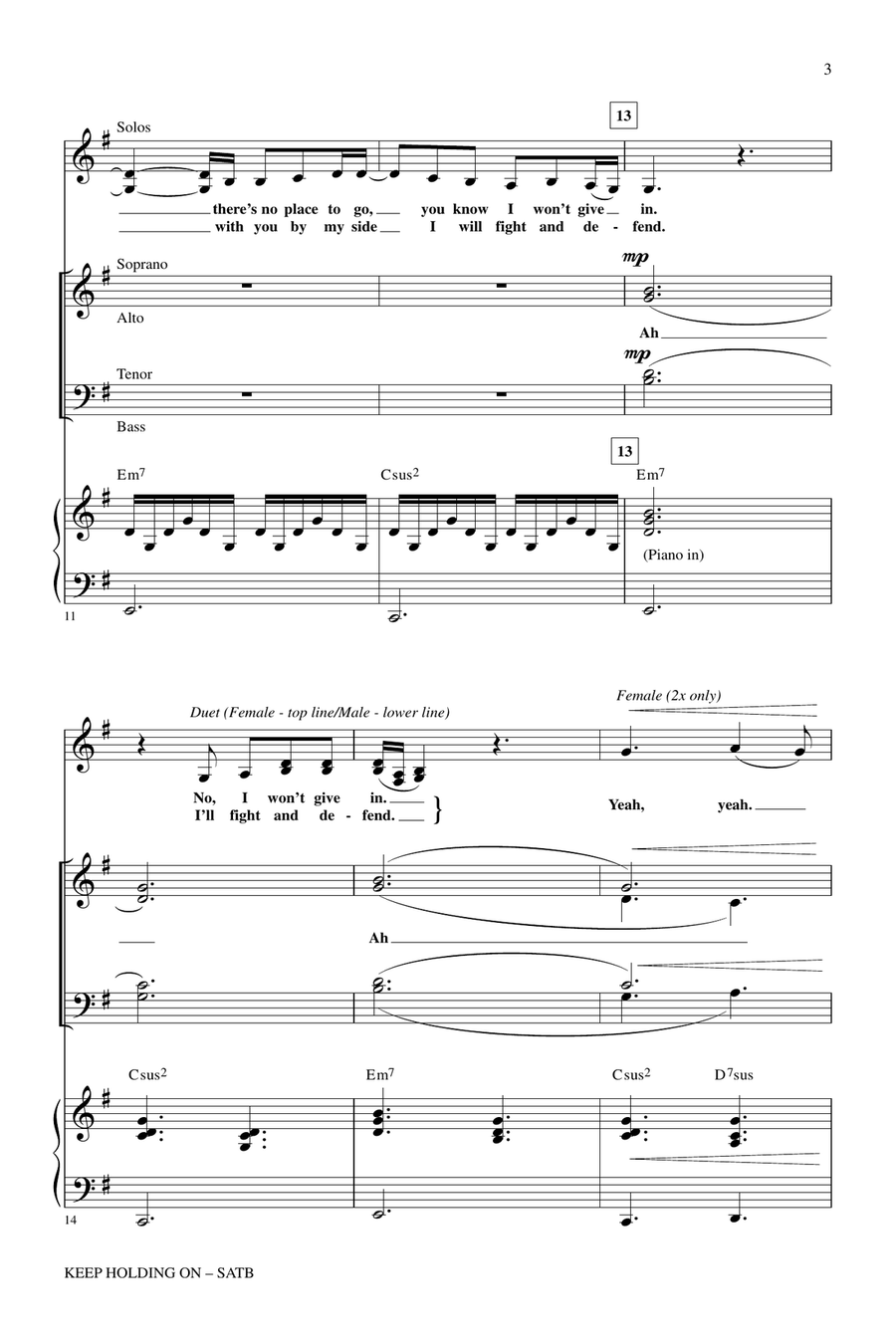 Keep Holding On Keep Holding On 4-Part scores gallery preview page 2