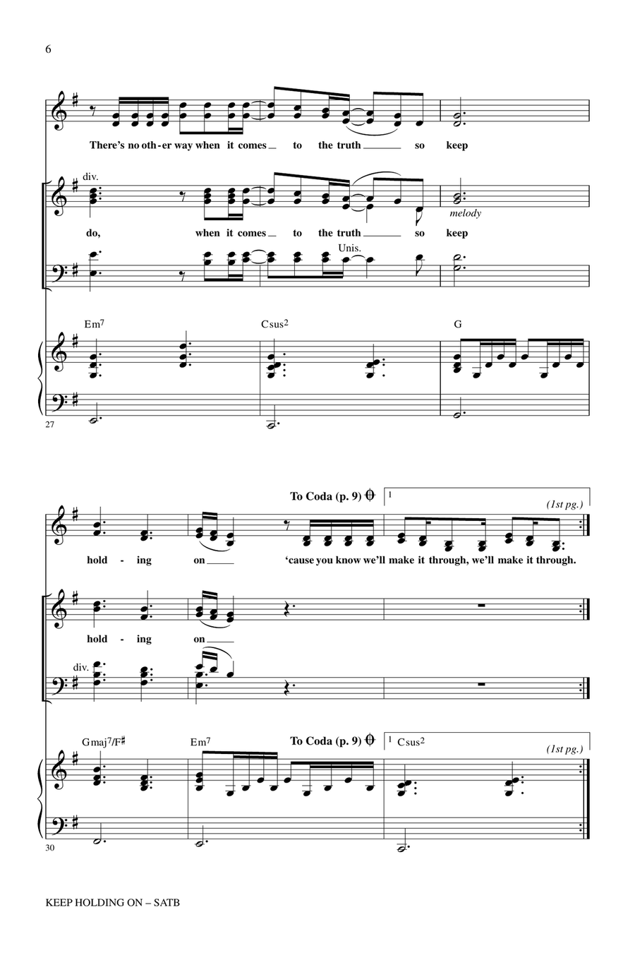 Keep Holding On Keep Holding On 4-Part scores gallery preview page 5