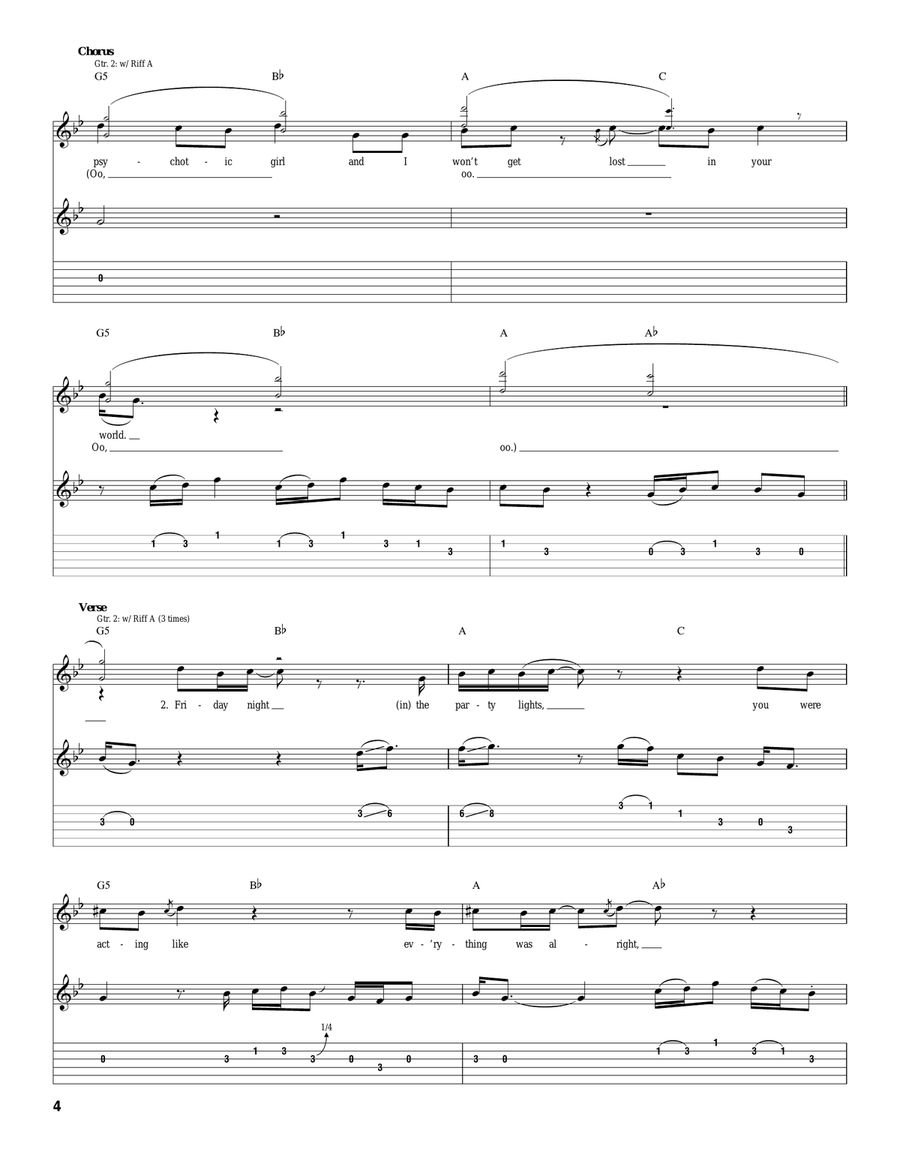 Psychotic Girl Psychotic Girl Acoustic Guitar scores gallery preview page 4