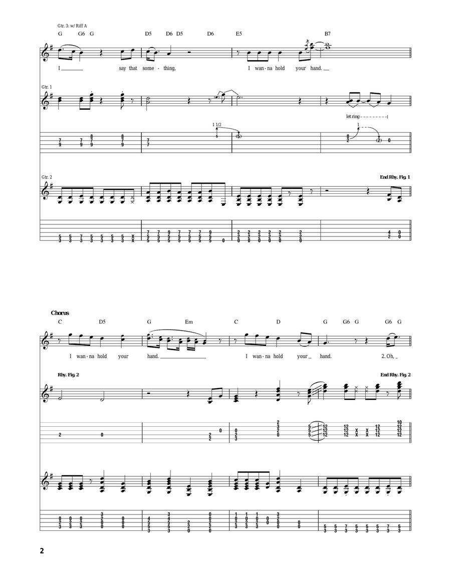 I Want To Hold Your Hand I Want To Hold Your Hand Acoustic Guitar scores gallery preview page 2