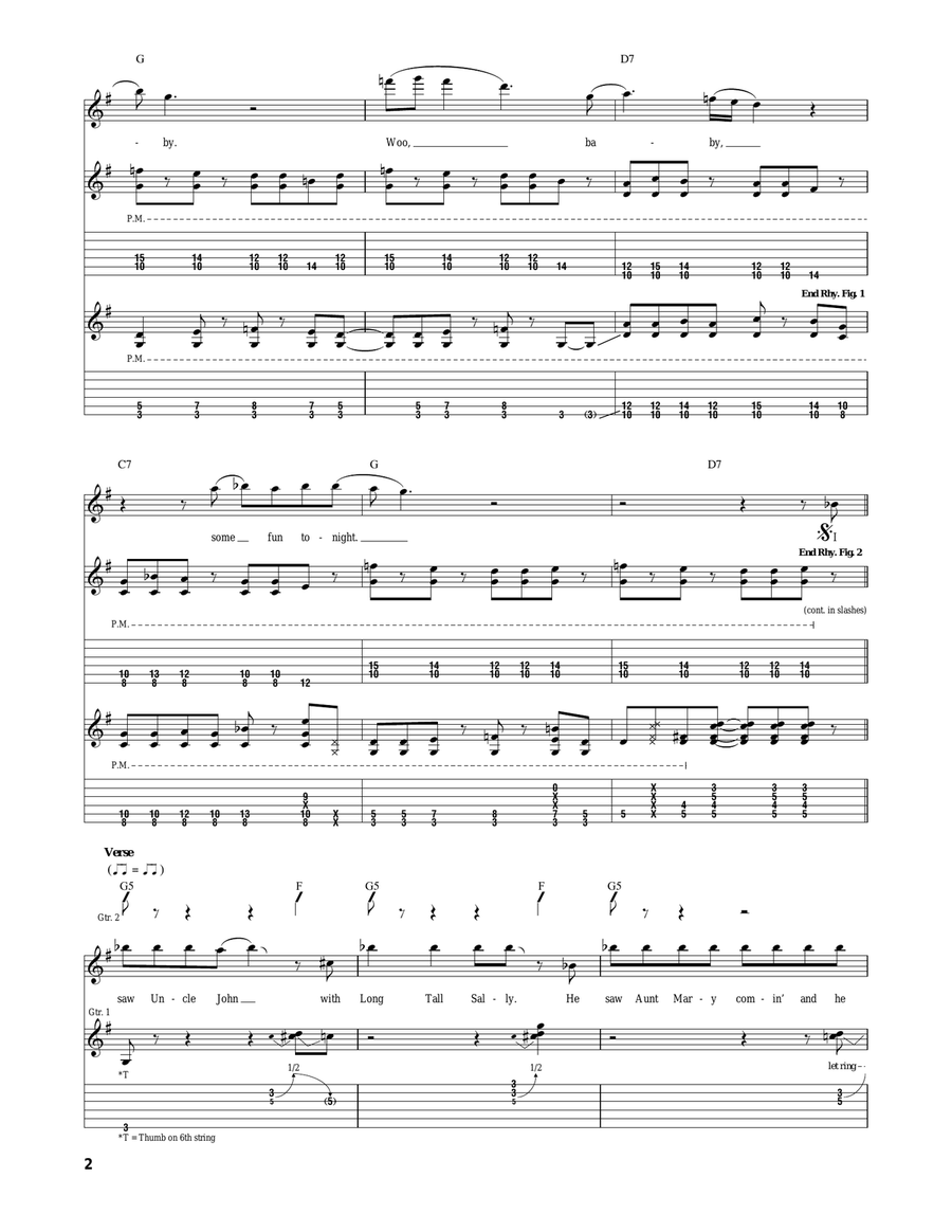 Long Tall Sally Long Tall Sally Acoustic Guitar scores gallery preview page 2