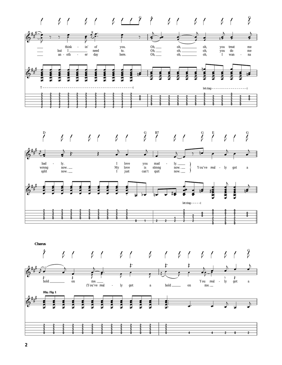 You've Really Got A Hold On Me Acoustic Guitar scores gallery preview page 2