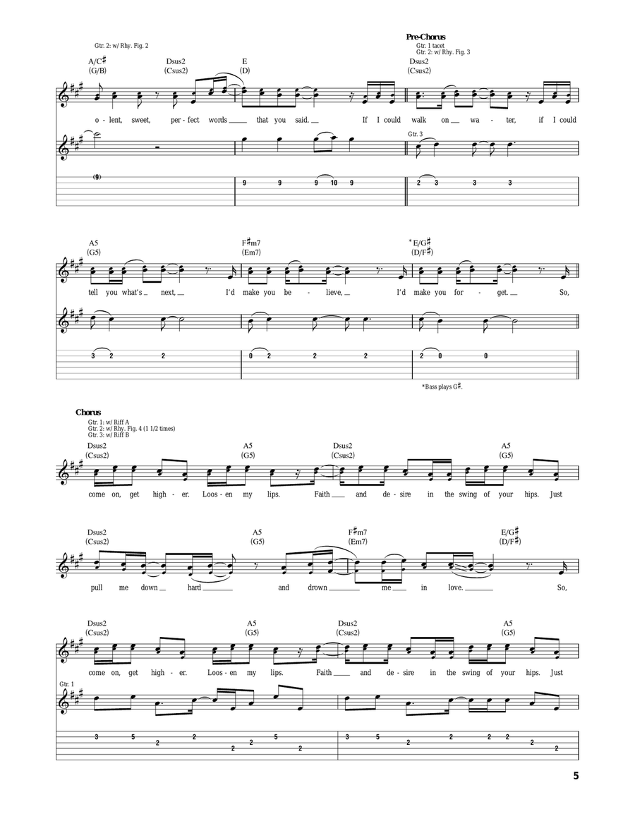 Come On Get Higher Come On Get Higher Acoustic Guitar scores gallery preview page 5