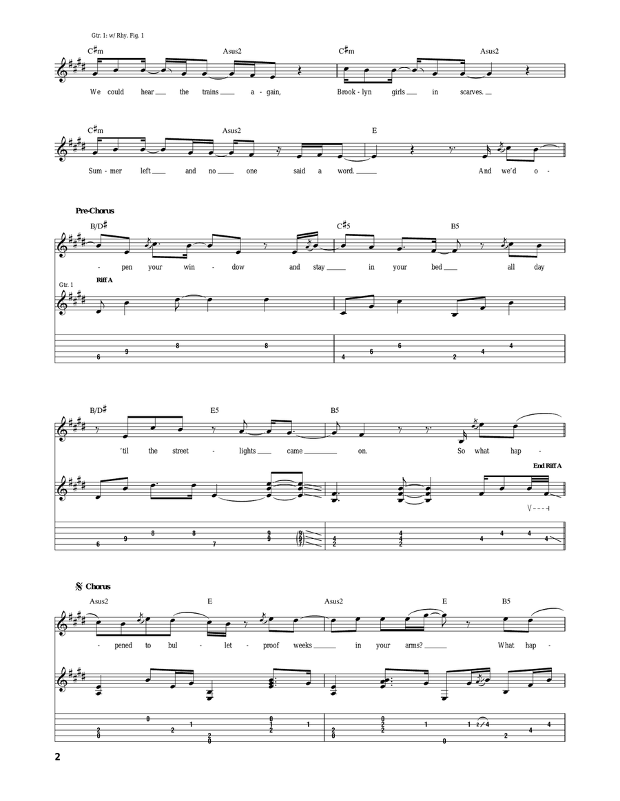 Bulletproof Weeks Bulletproof Weeks Acoustic Guitar scores gallery preview page 2