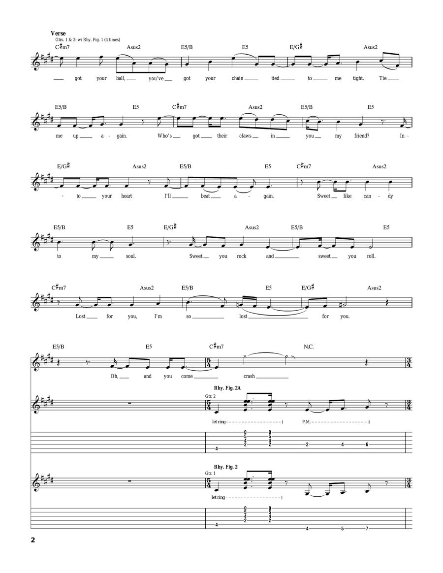 Crash Into Me Crash Into Me Acoustic Guitar scores gallery preview page 2