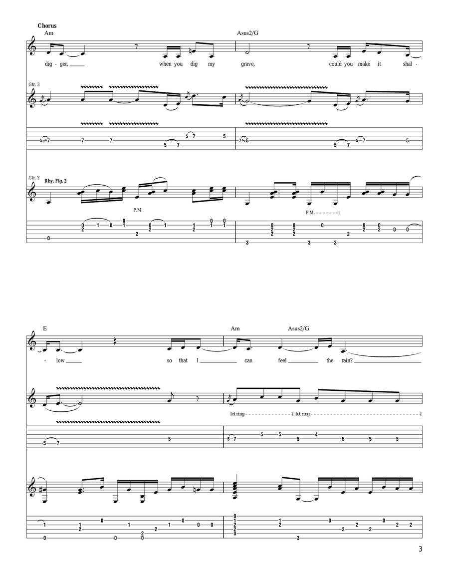 Gravedigger Gravedigger Acoustic Guitar scores gallery preview page 3