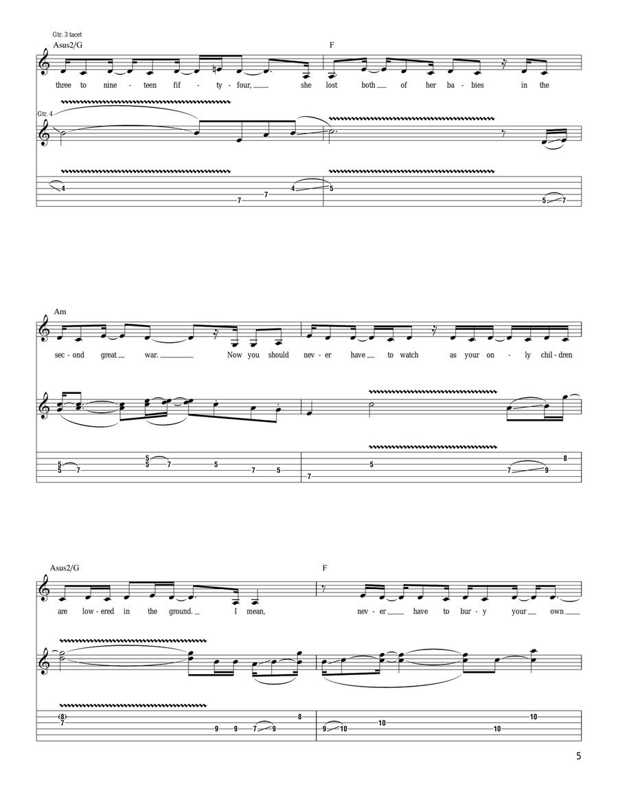 Gravedigger Gravedigger Acoustic Guitar scores gallery preview page 5