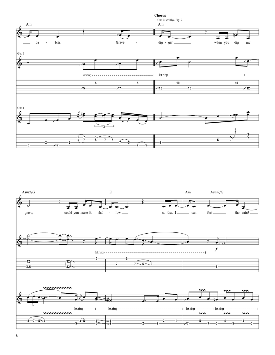 Gravedigger Gravedigger Acoustic Guitar scores gallery preview page 6