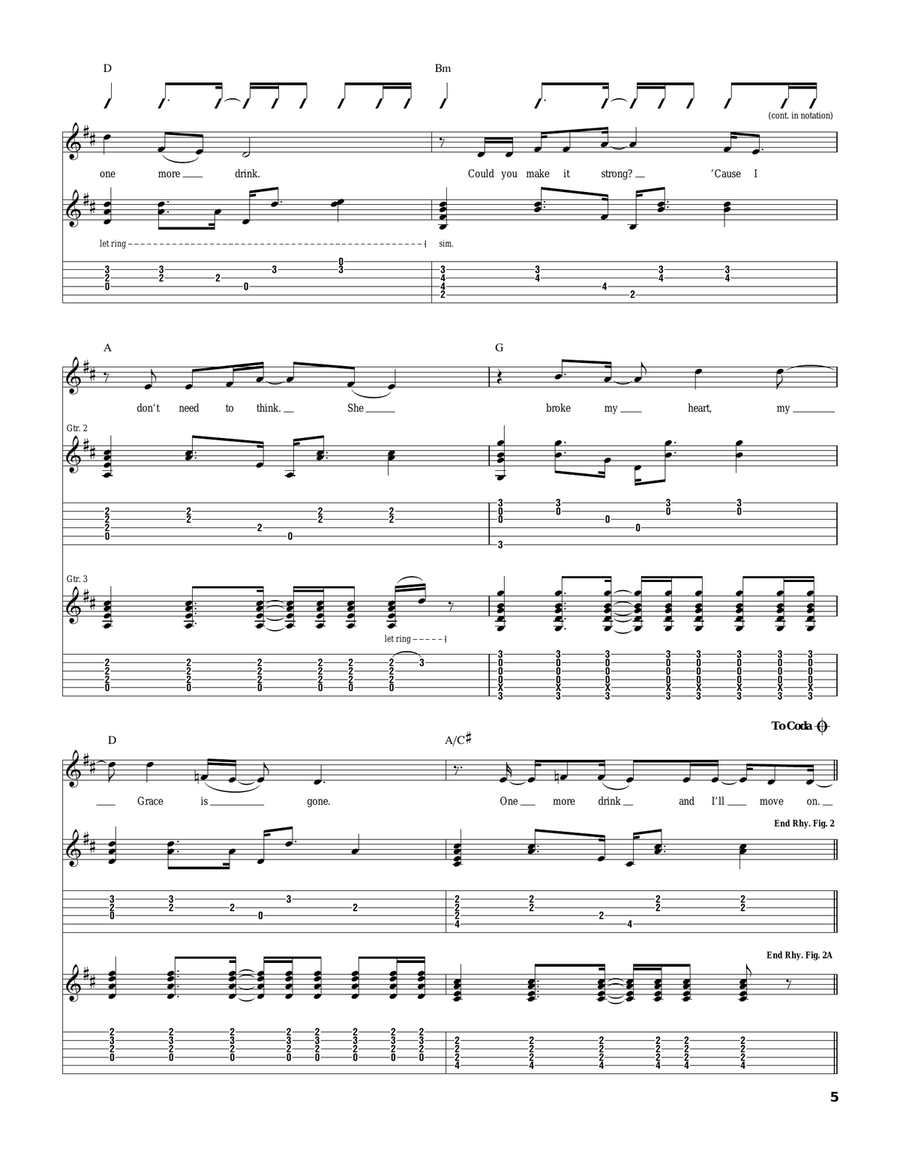 Grace Is Gone Grace Is Gone Acoustic Guitar scores gallery preview page 5