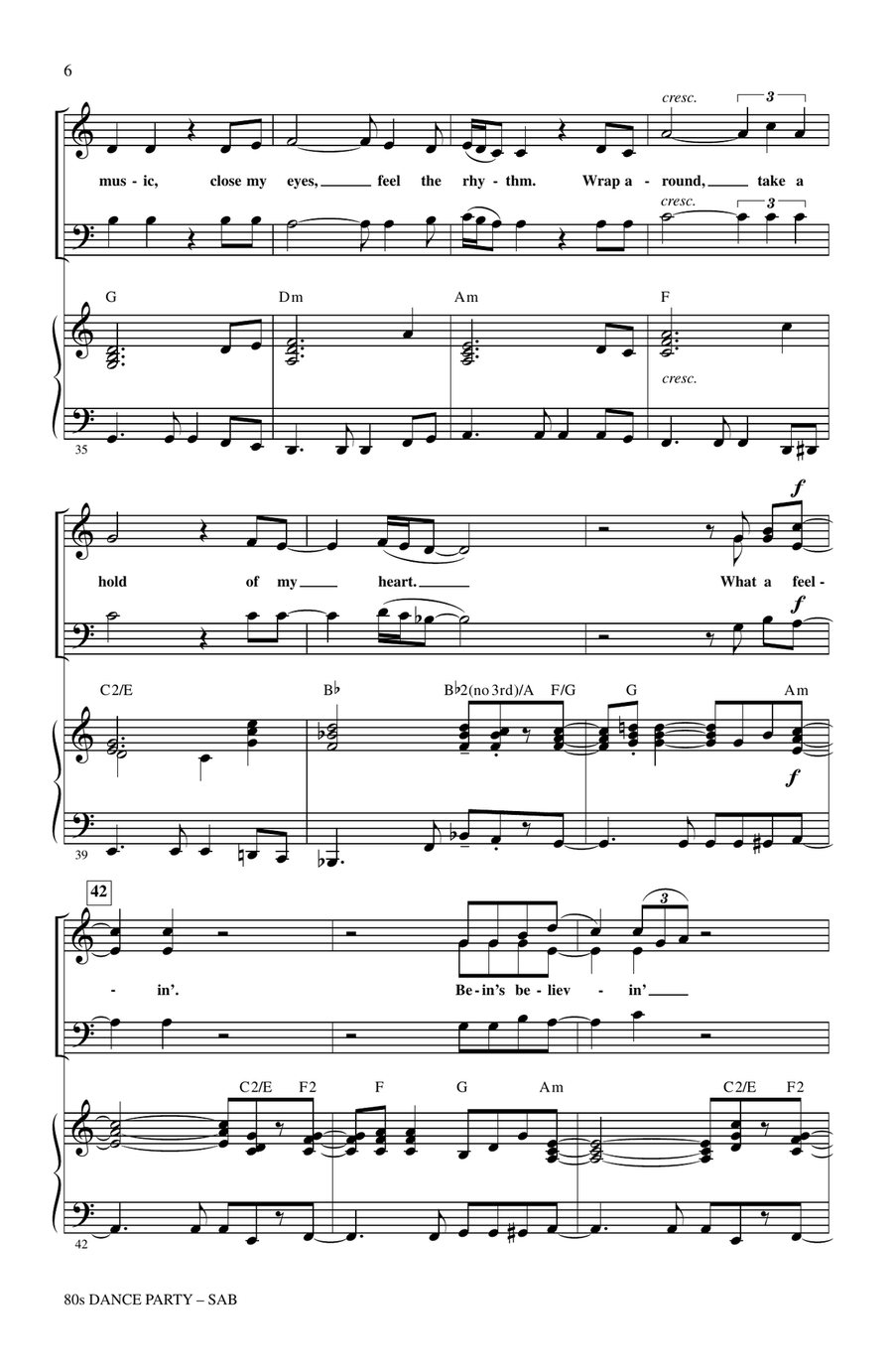 80s Dance Party (Medley) 80s Dance Party (Medley) 3-Part scores gallery preview page 5