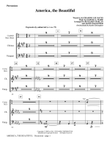 America, The Beautiful - Percussion