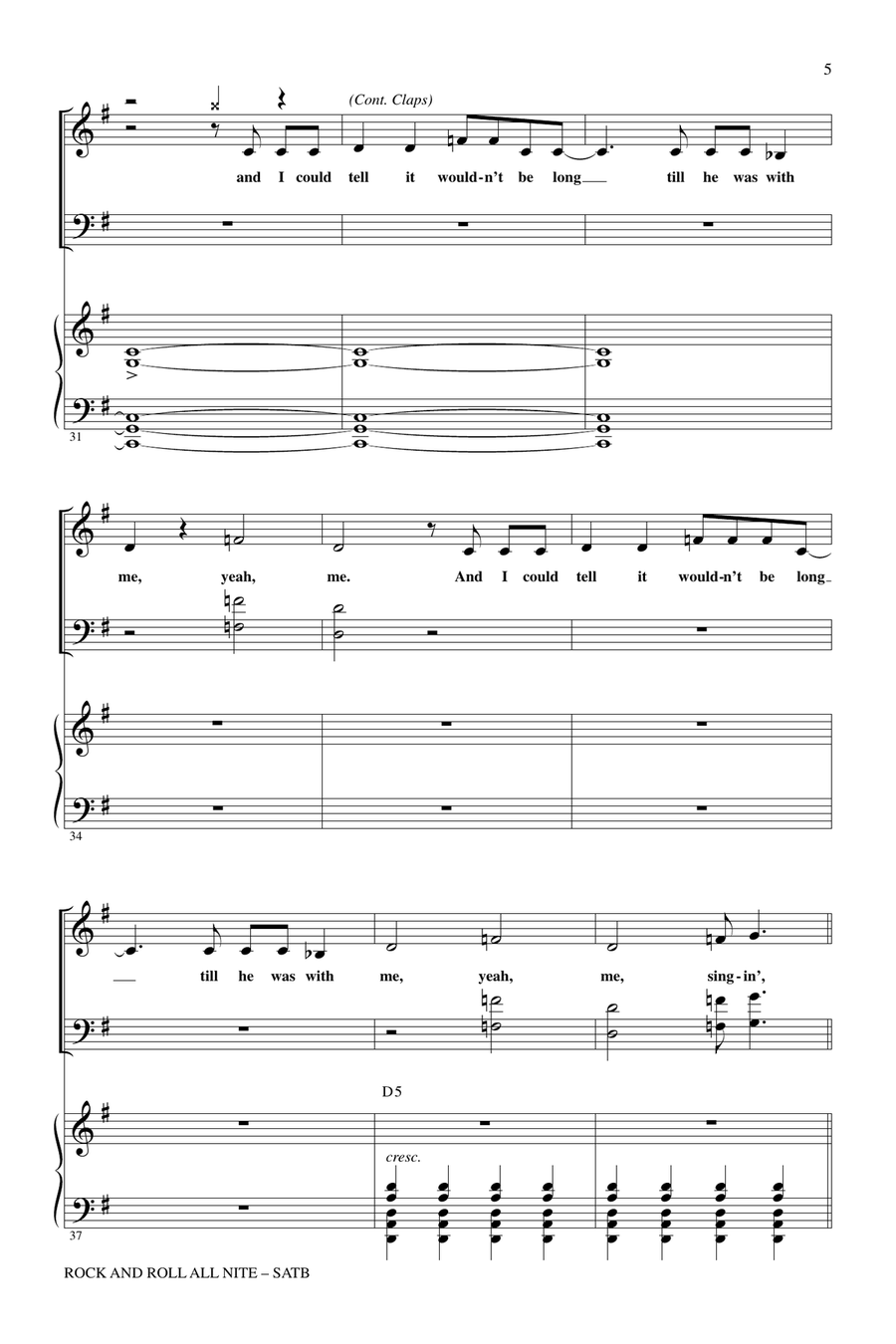 Rock And Roll All Nite (A Salute to The Heroes Of Rock) 4-Part scores gallery preview page 4