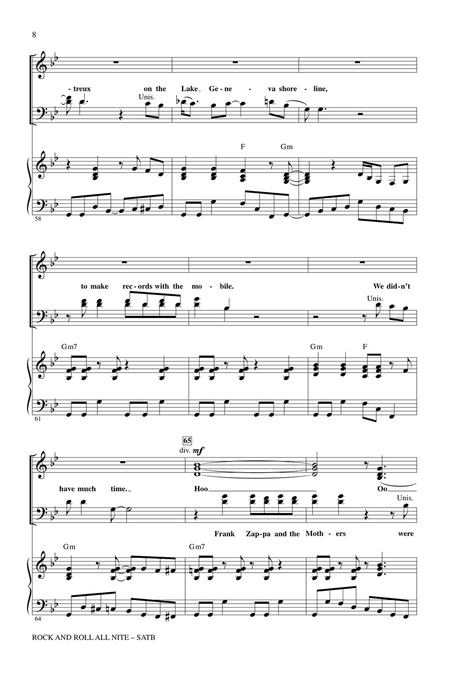 Rock And Roll All Nite (A Salute to The Heroes Of Rock) 4-Part scores gallery preview page 7