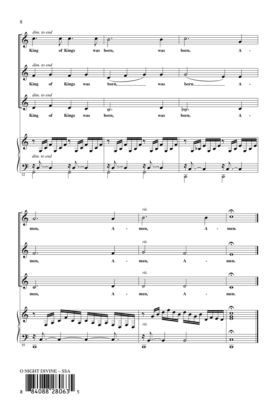O Night Divine O Night Divine SSA scores gallery preview page 6