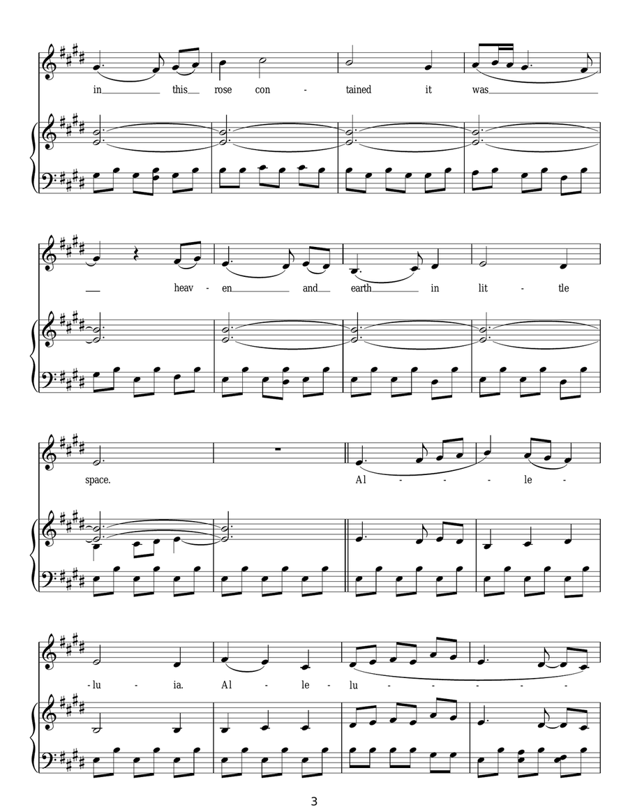 There Is No Rose Of Such Virtue Piano, Vocal, Guitar scores gallery preview page 3