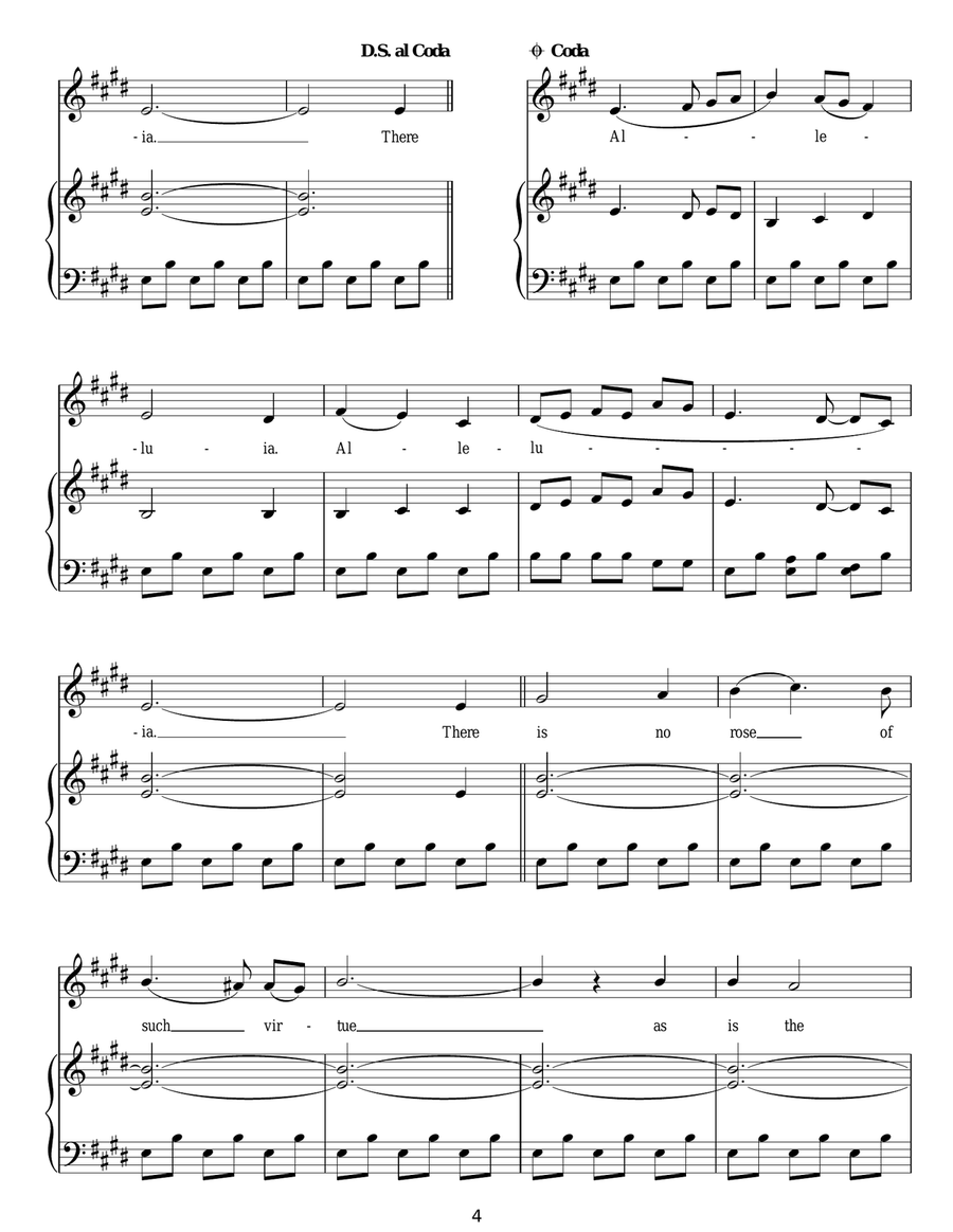 There Is No Rose Of Such Virtue Piano, Vocal, Guitar scores gallery preview page 4