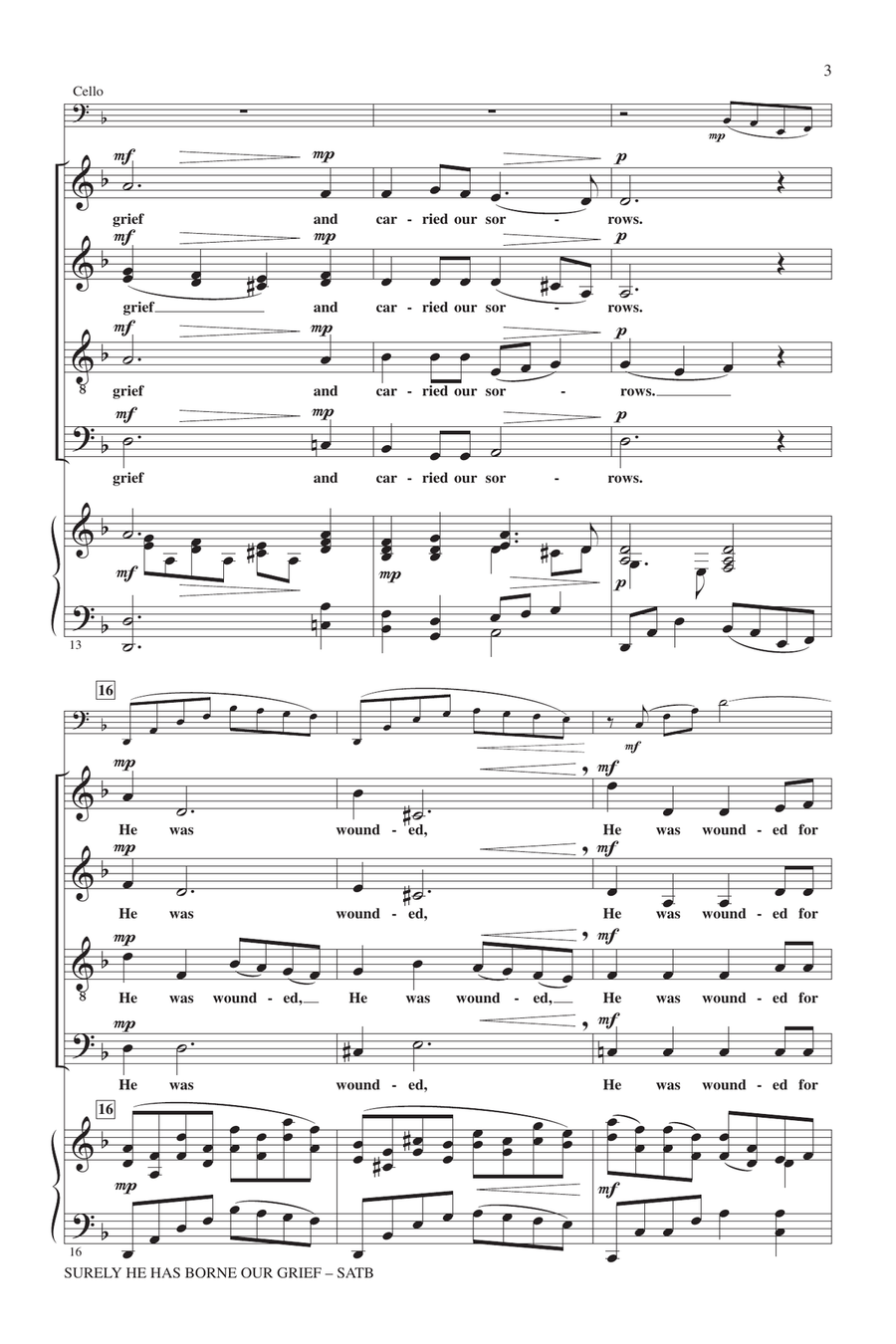 Surely He Has Borne Our Grief 4-Part scores gallery preview page 2