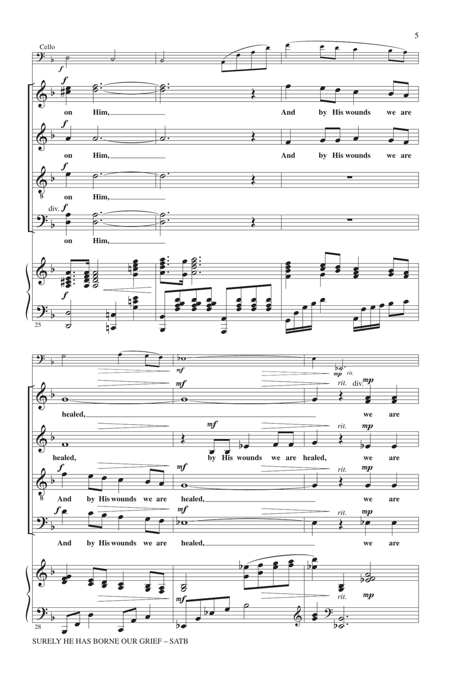 Surely He Has Borne Our Grief 4-Part scores gallery preview page 4