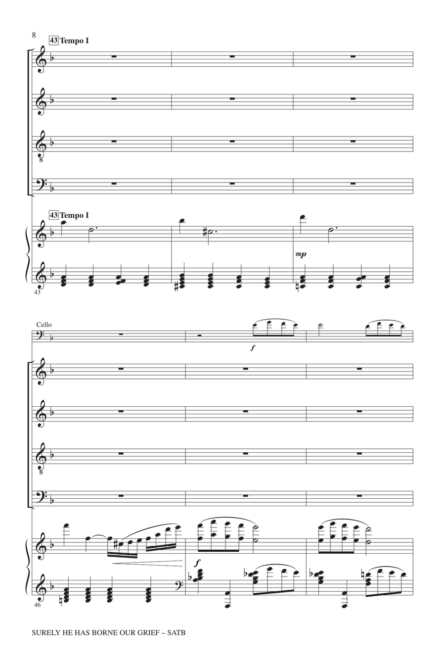 Surely He Has Borne Our Grief 4-Part scores gallery preview page 7