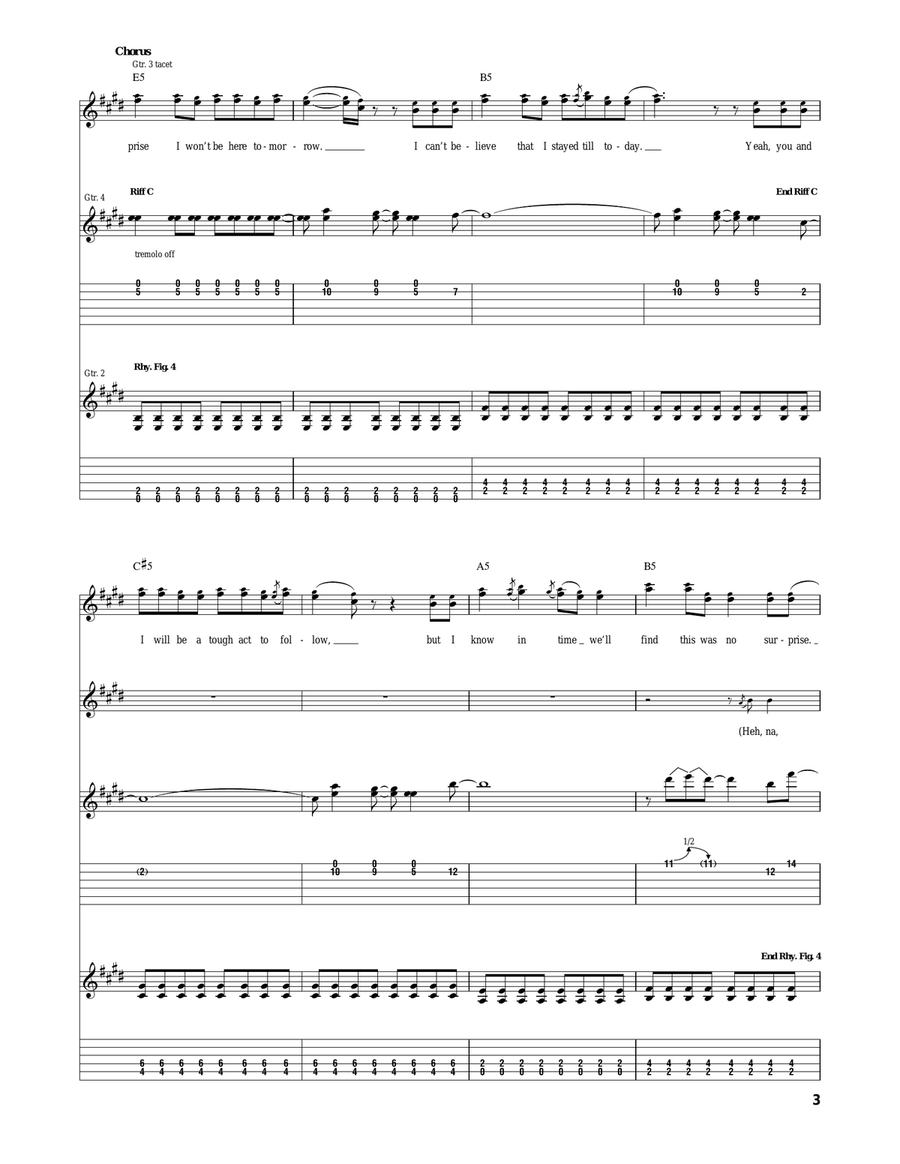 No Surprise No Surprise Acoustic Guitar scores gallery preview page 3