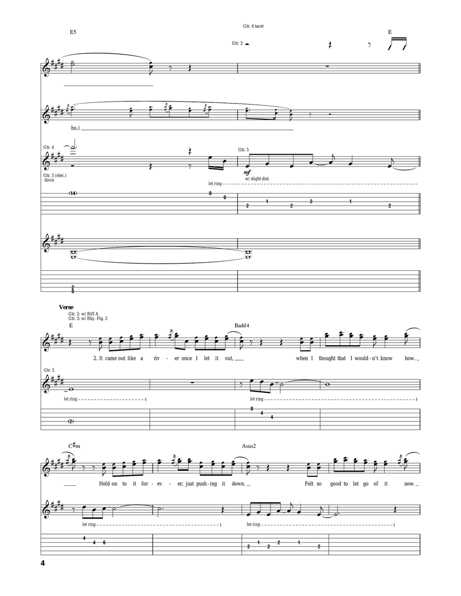 No Surprise No Surprise Acoustic Guitar scores gallery preview page 4