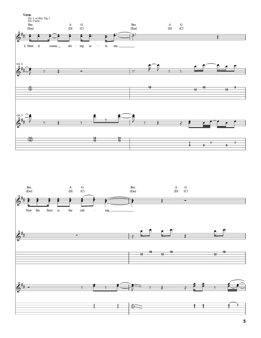 Lying In The Hands Of God Acoustic Guitar scores gallery preview page 5
