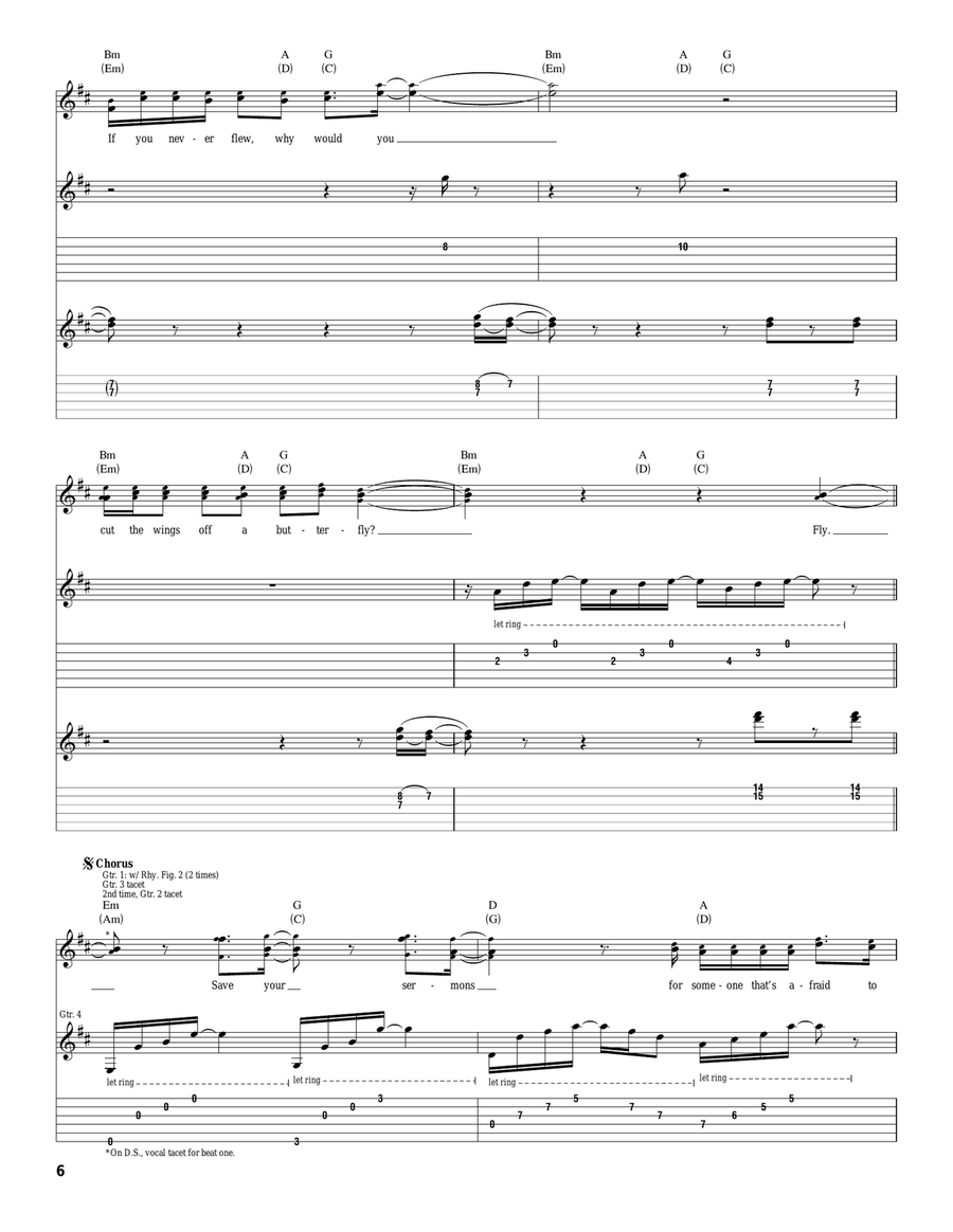 Lying In The Hands Of God Acoustic Guitar scores gallery preview page 6