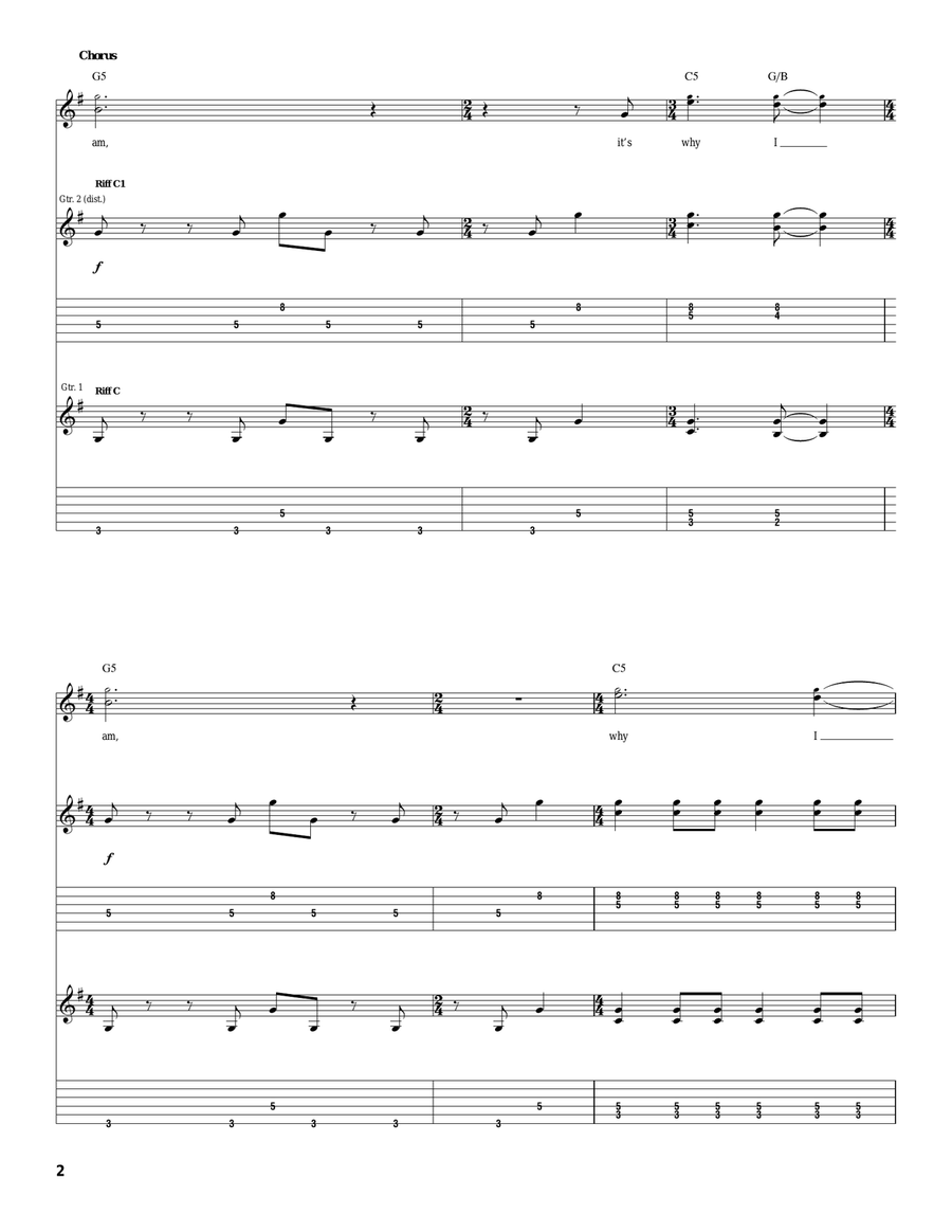 Why I Am Why I Am Acoustic Guitar scores gallery preview page 2