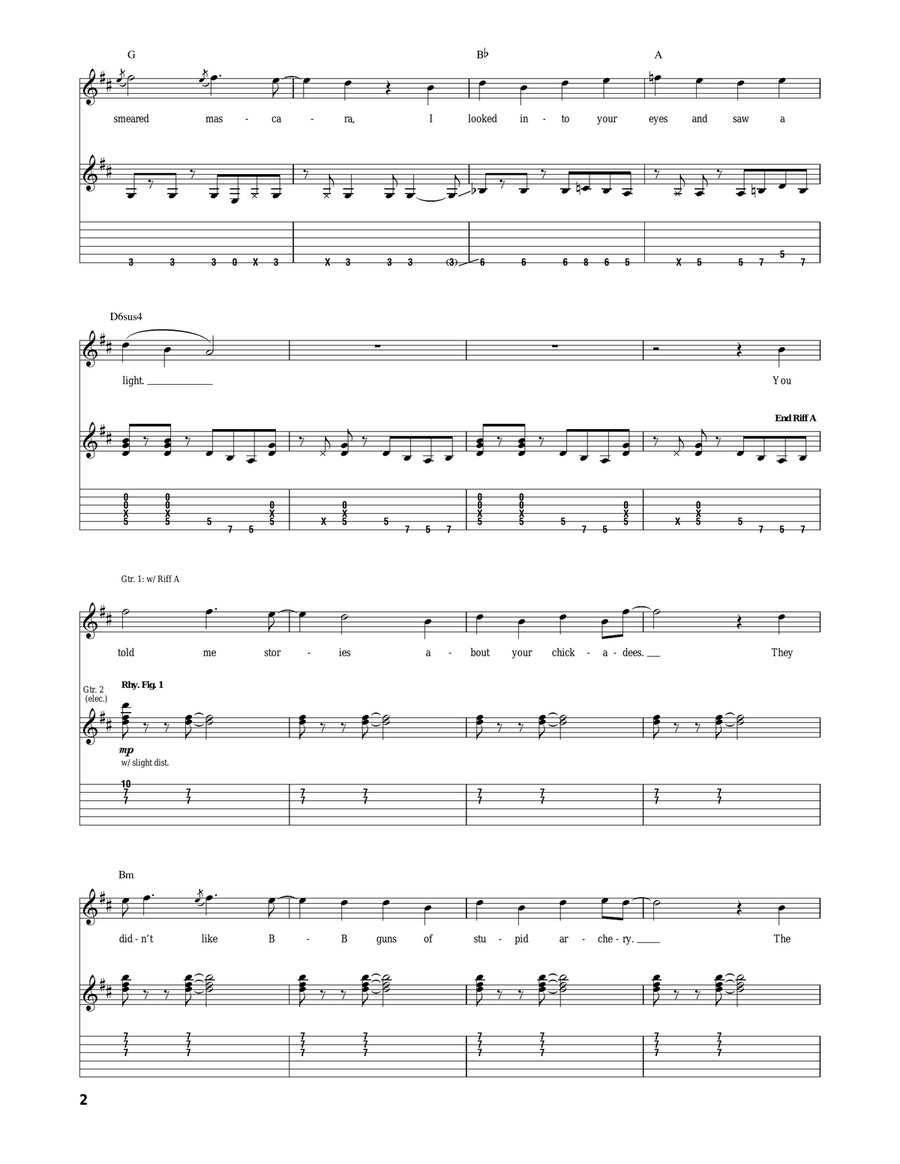 (If You're Wondering If I Want You To) I Want You To Acoustic Guitar scores gallery preview page 2