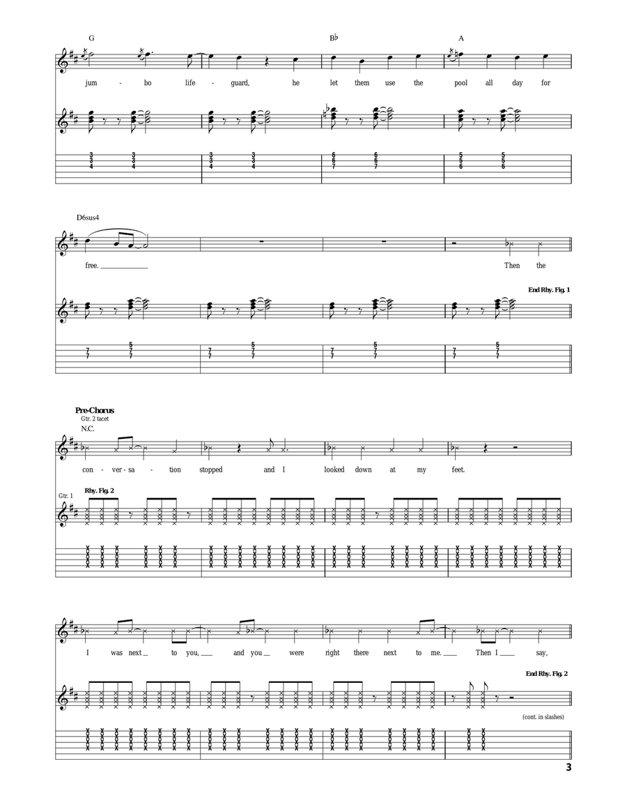 (If You're Wondering If I Want You To) I Want You To Acoustic Guitar scores gallery preview page 3