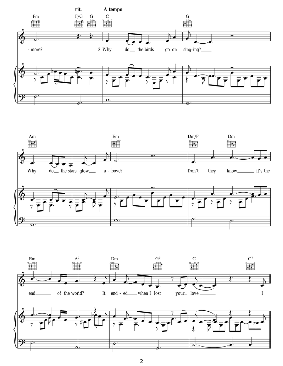 The End Of The World Acoustic Guitar scores gallery preview page 2