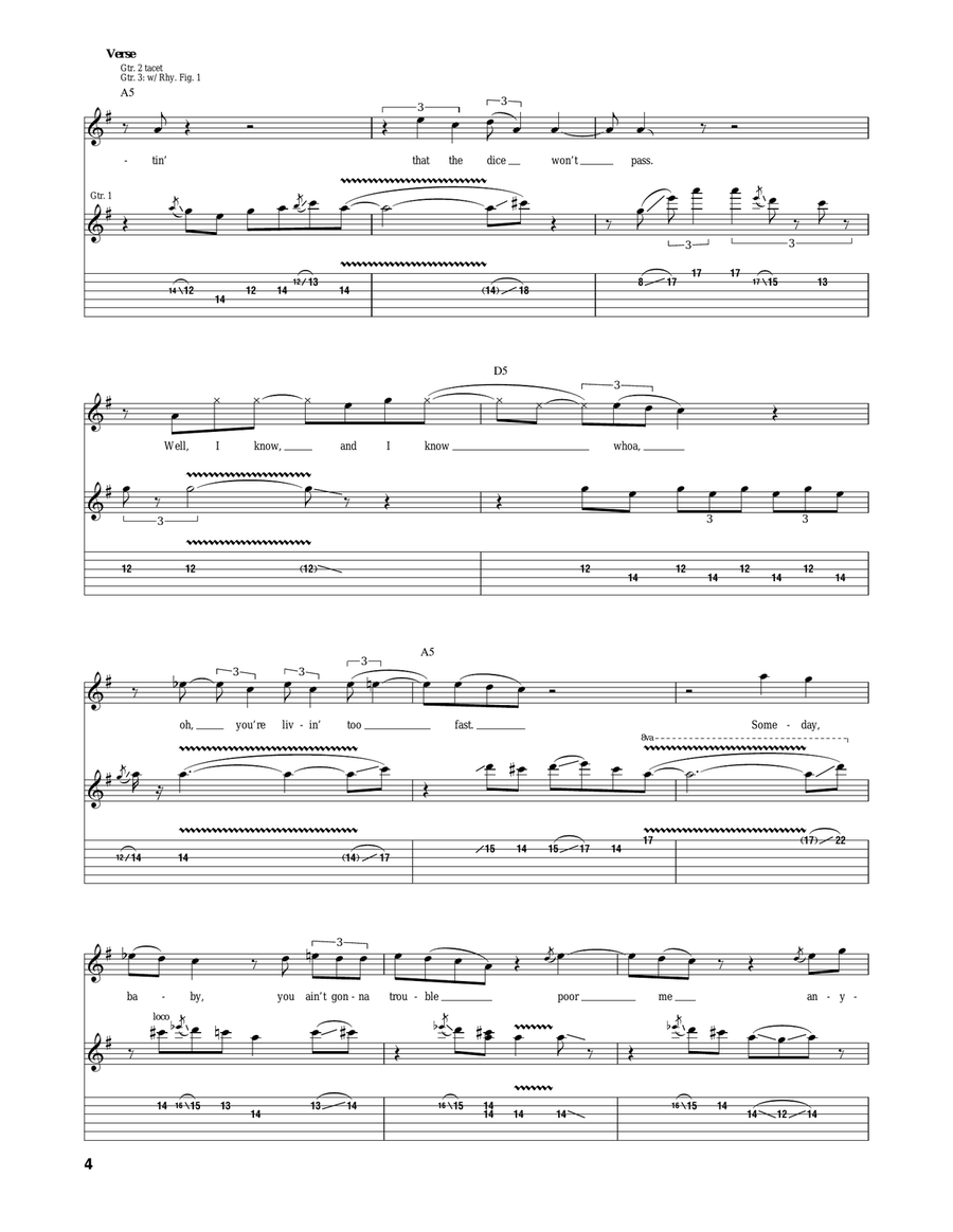 Trouble No More (Someday Baby) Acoustic Guitar scores gallery preview page 4